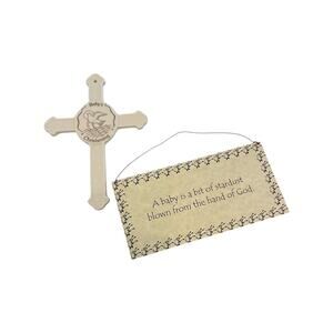 Baby’s Chritening Cross and Baby Sign Decor